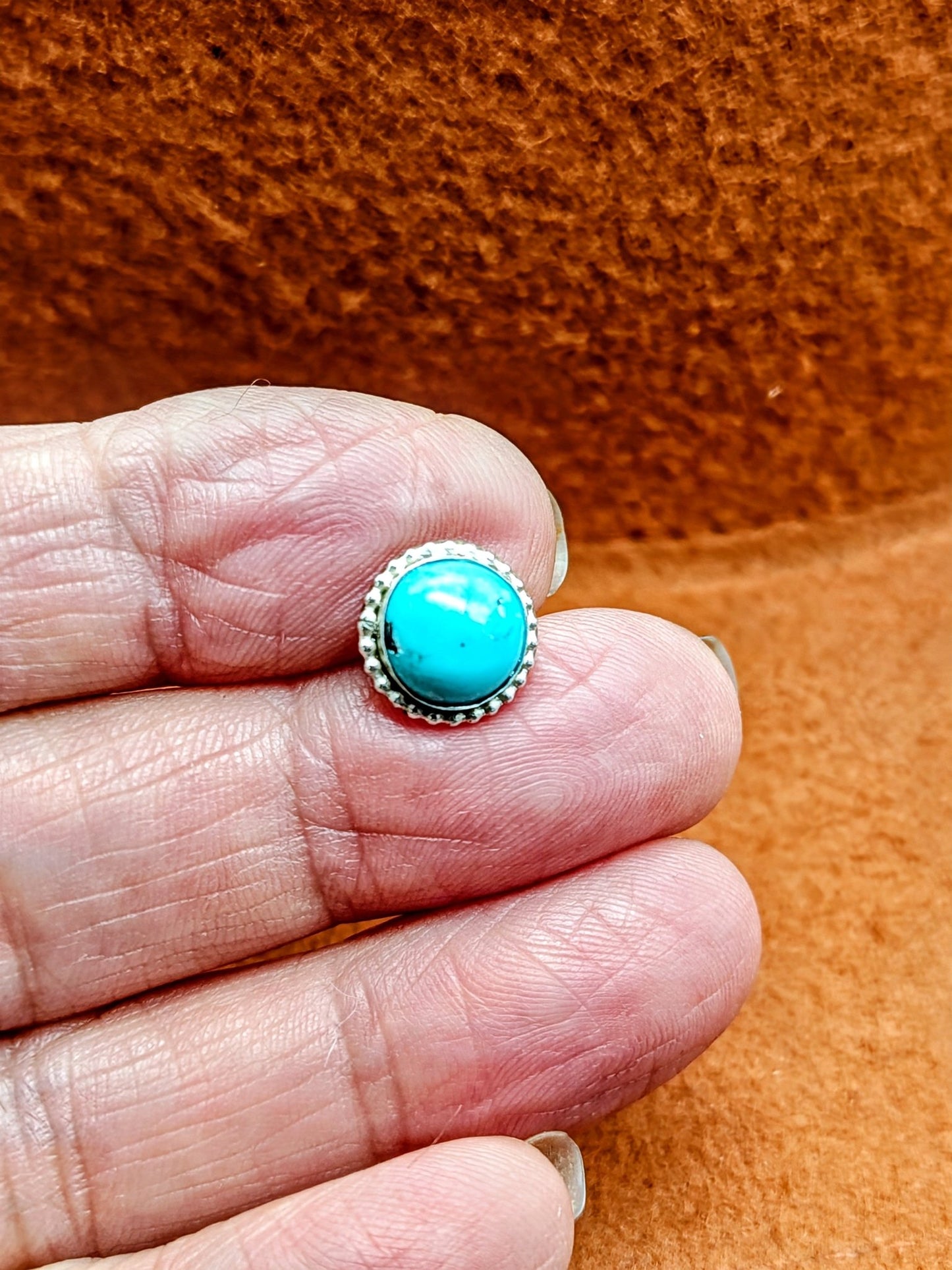 Kingman Turquoise Sterling Silver Cowboy Hat Pin or Tie Tack - Folks On The Edge