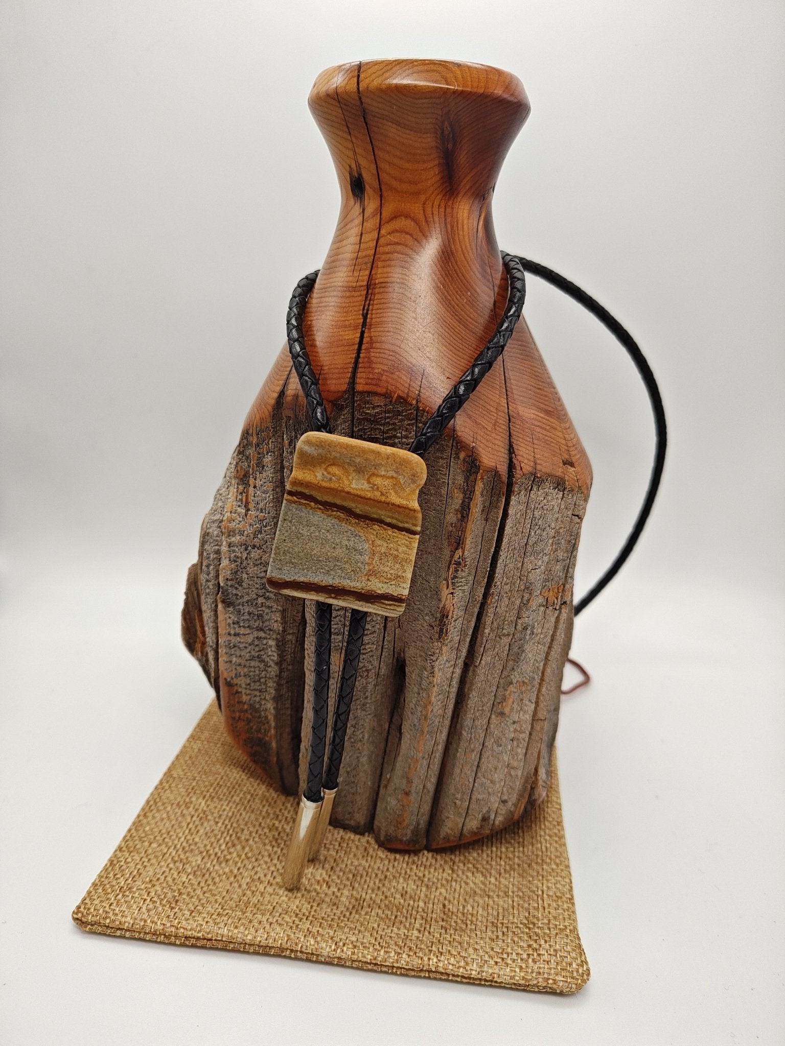 Rustic Picture Jasper Bolo Tie by Folks On The Edge - Folks On The Edge