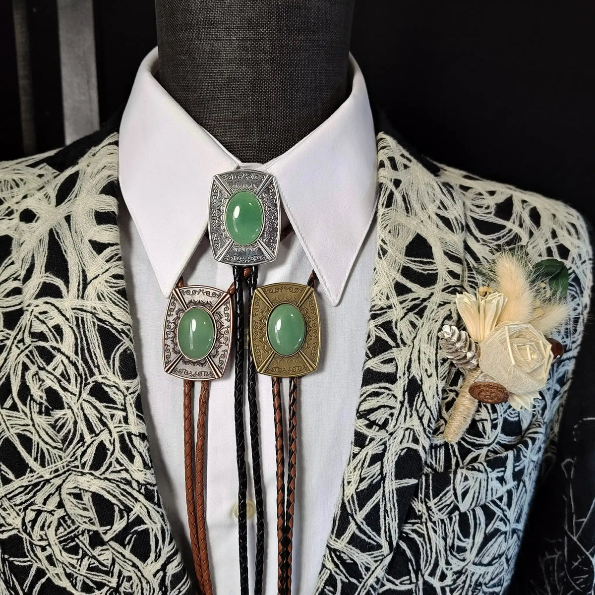 Green Aventurine in Pahsimeroi Setting Gold, Silver or Copper