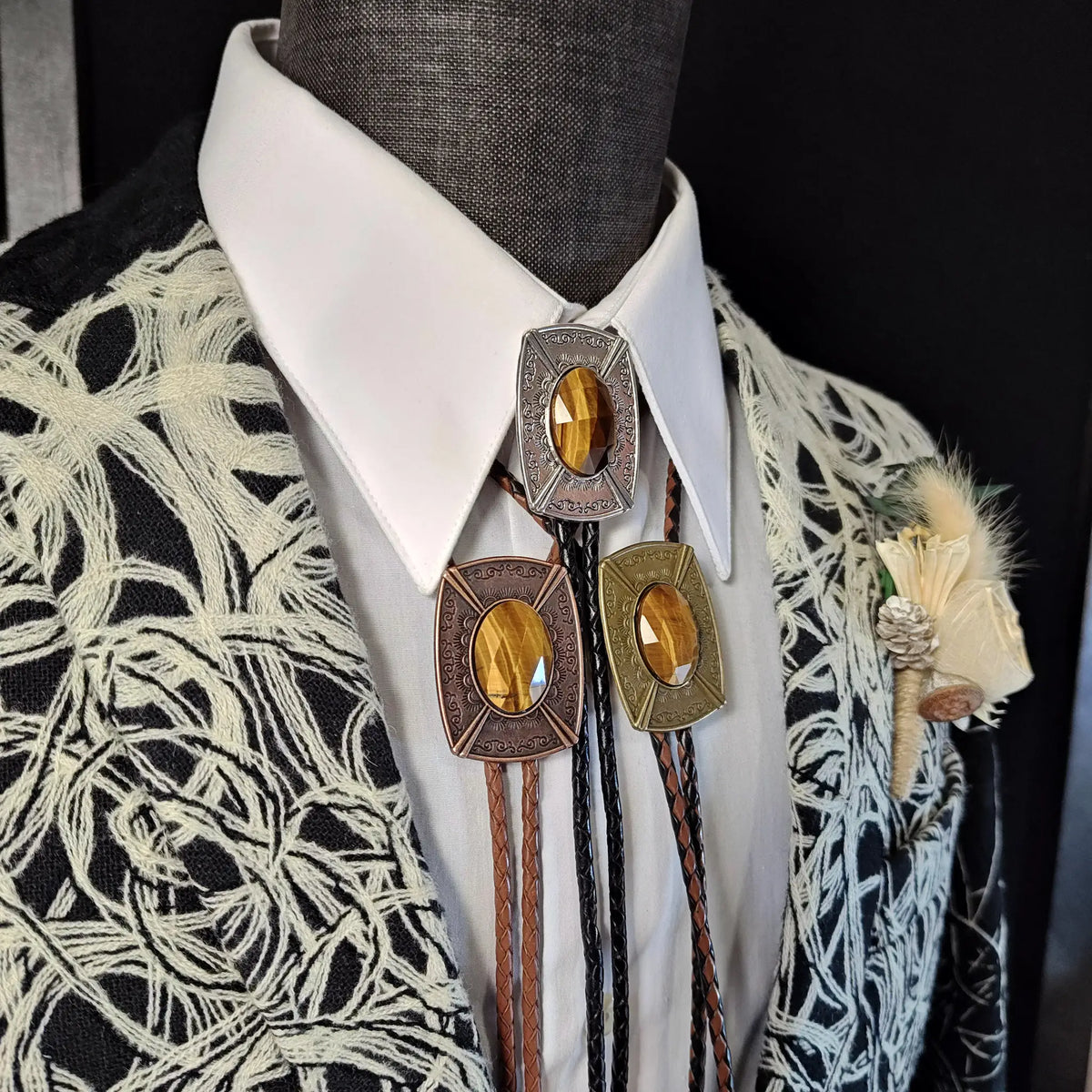 Faceted Tiger's Eye Jasper in Pahsimeroi Setting Gold, Silver or Copper
