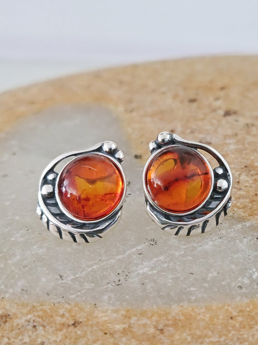 Cholene Baltic Amber Sterling Silver Earrings - Folks On The Edge