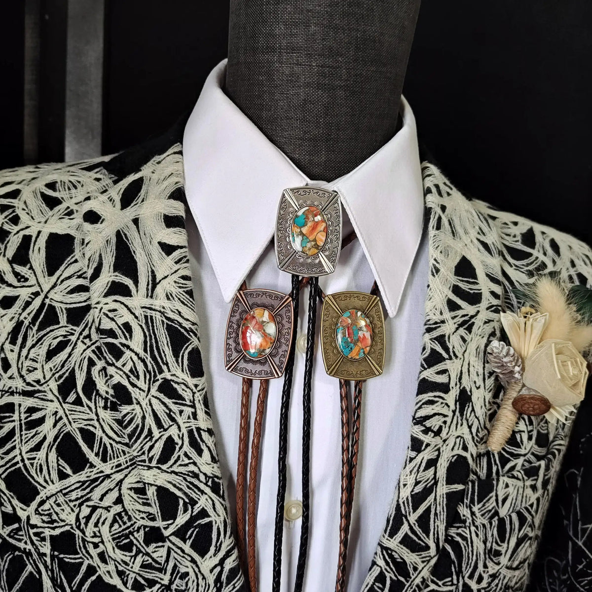 Kingman Spiny Oyster Turquoise in Pahsimeroi Setting Gold, Silver or Copper - Folks On The Edge