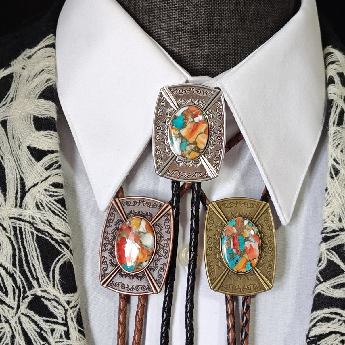 Kingman Spiny Oyster Turquoise in Pahsimeroi Setting Gold, Silver or Copper - Folks On The Edge