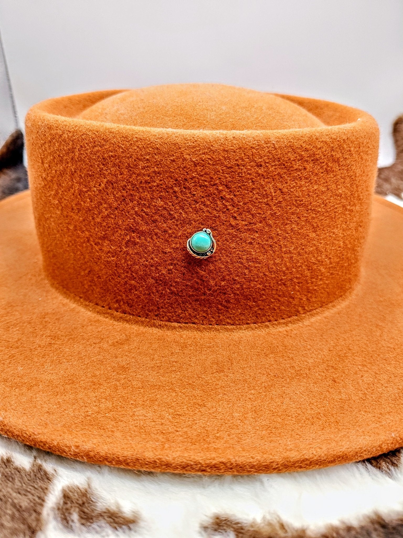 Kingman Turquoise Feather Sterling Silver Cowboy Hat Pin or Tie Tack - Folks On The Edge