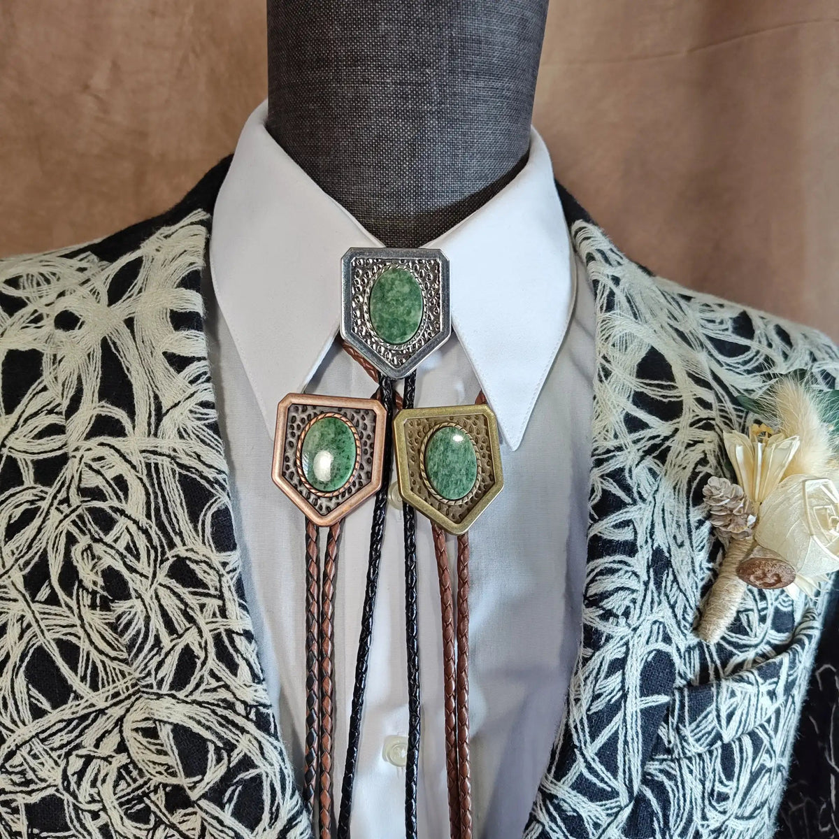 Nephrite Jade in Oakley Setting Gold, Silver or Copper - Folks On The Edge