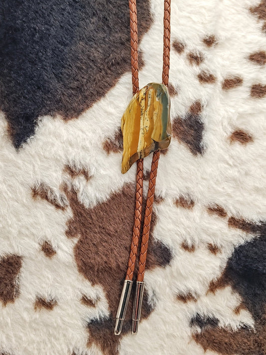Rustic Picture Jasper Bolo Tie by Folks On The Edge 4122 - Folks On The Edge