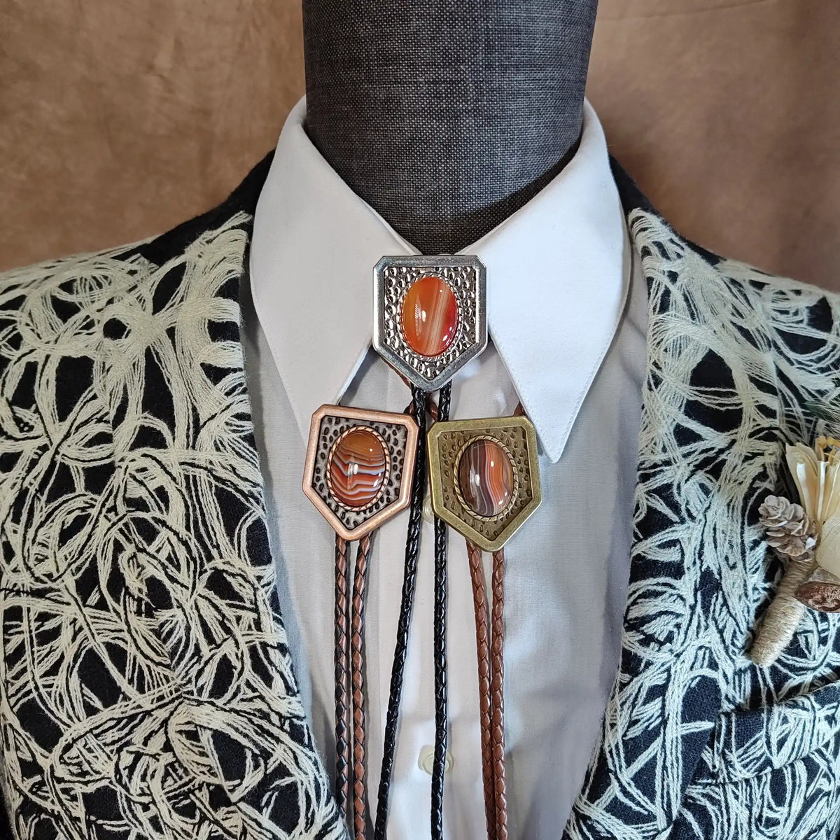 Sardonyx in Oakley Setting Gold, Silver or Copper - Folks On The Edge